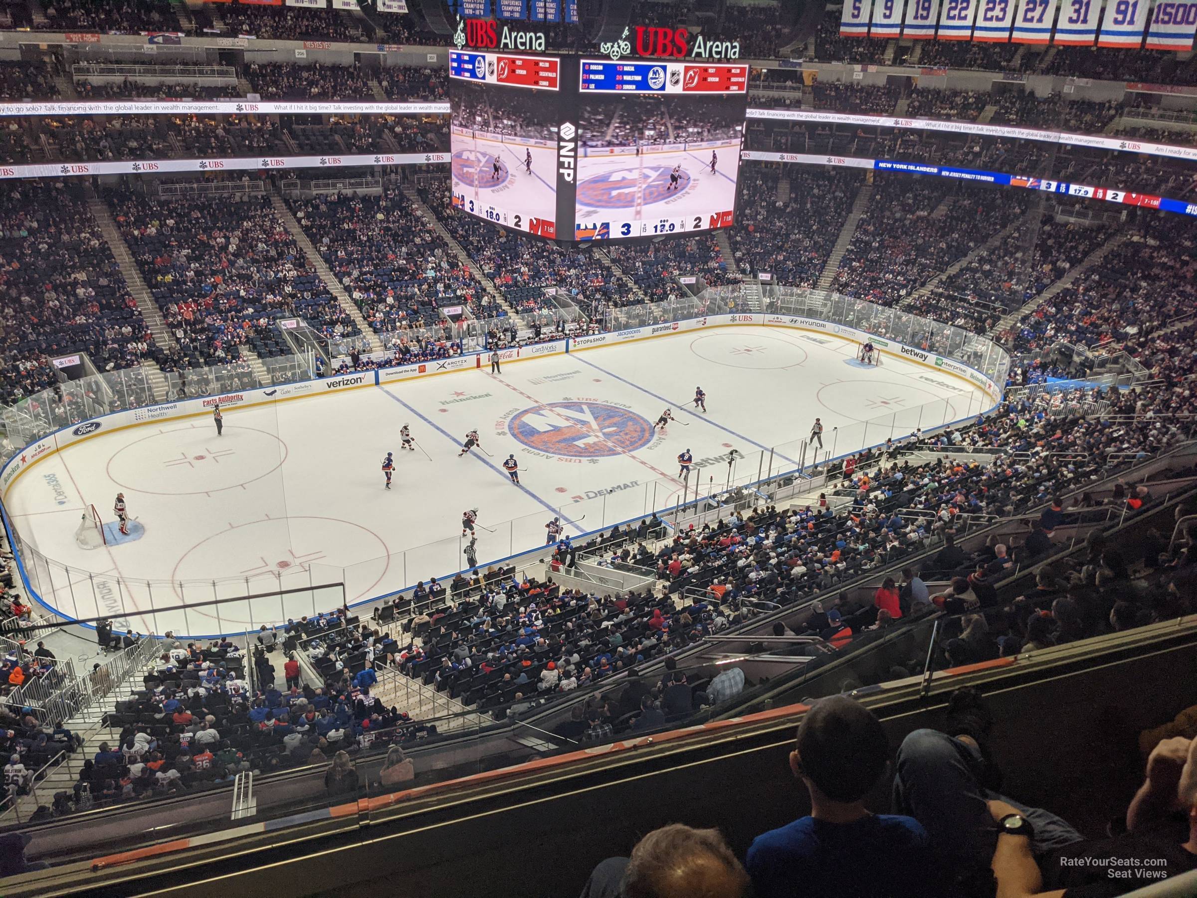 section 323, row 2 seat view  for hockey - ubs arena