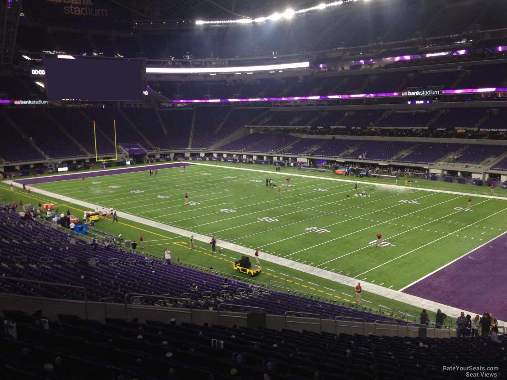 section 103, row 26 seat view  for football - u.s. bank stadium