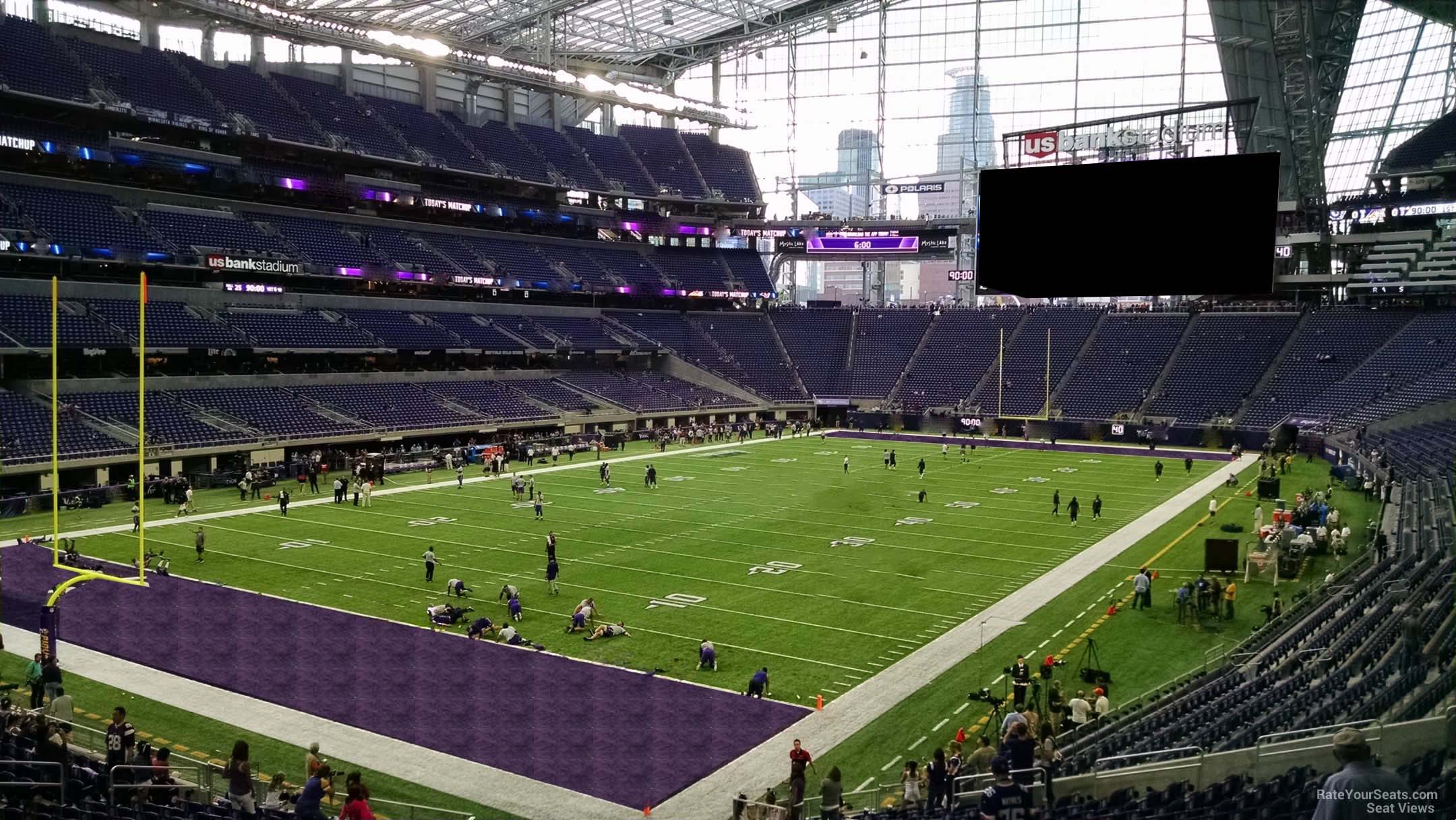 section 116, row 24 seat view  for football - u.s. bank stadium