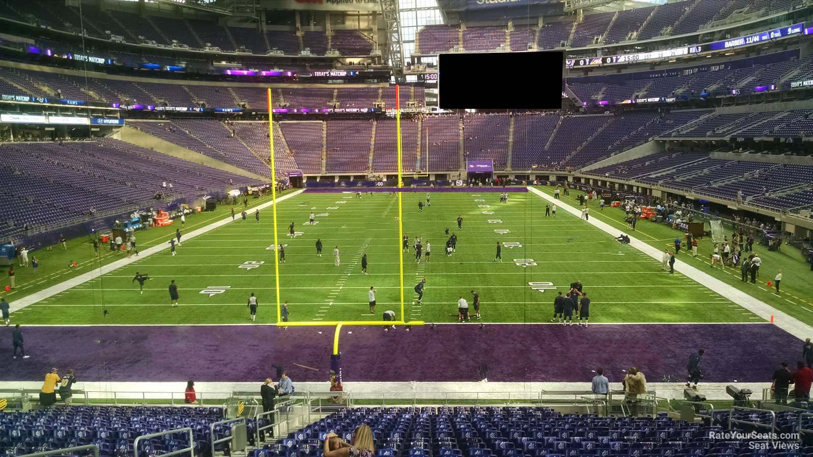 100 Level Endzone U.S. Bank Stadium Football Seating