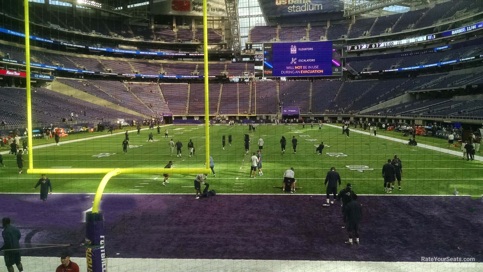 section 141, row 5 seat view  for football - u.s. bank stadium