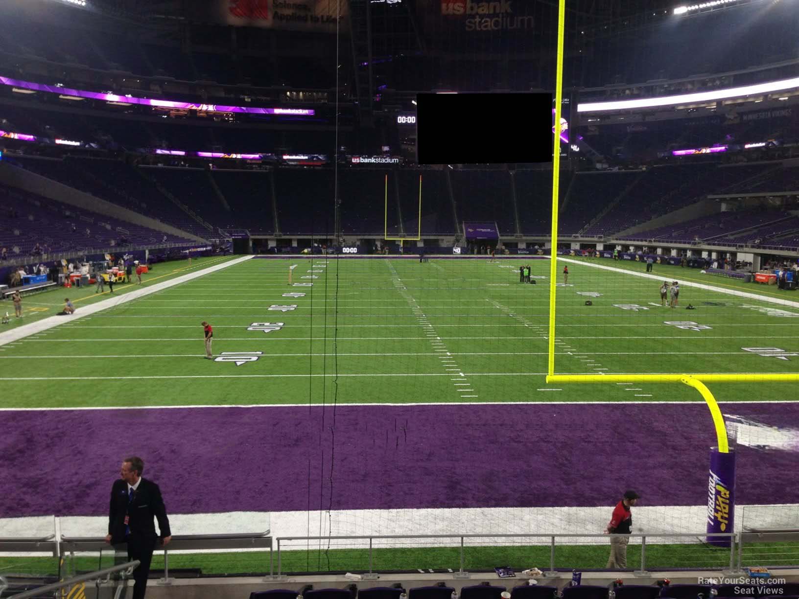 section 142, row 10 seat view  for football - u.s. bank stadium