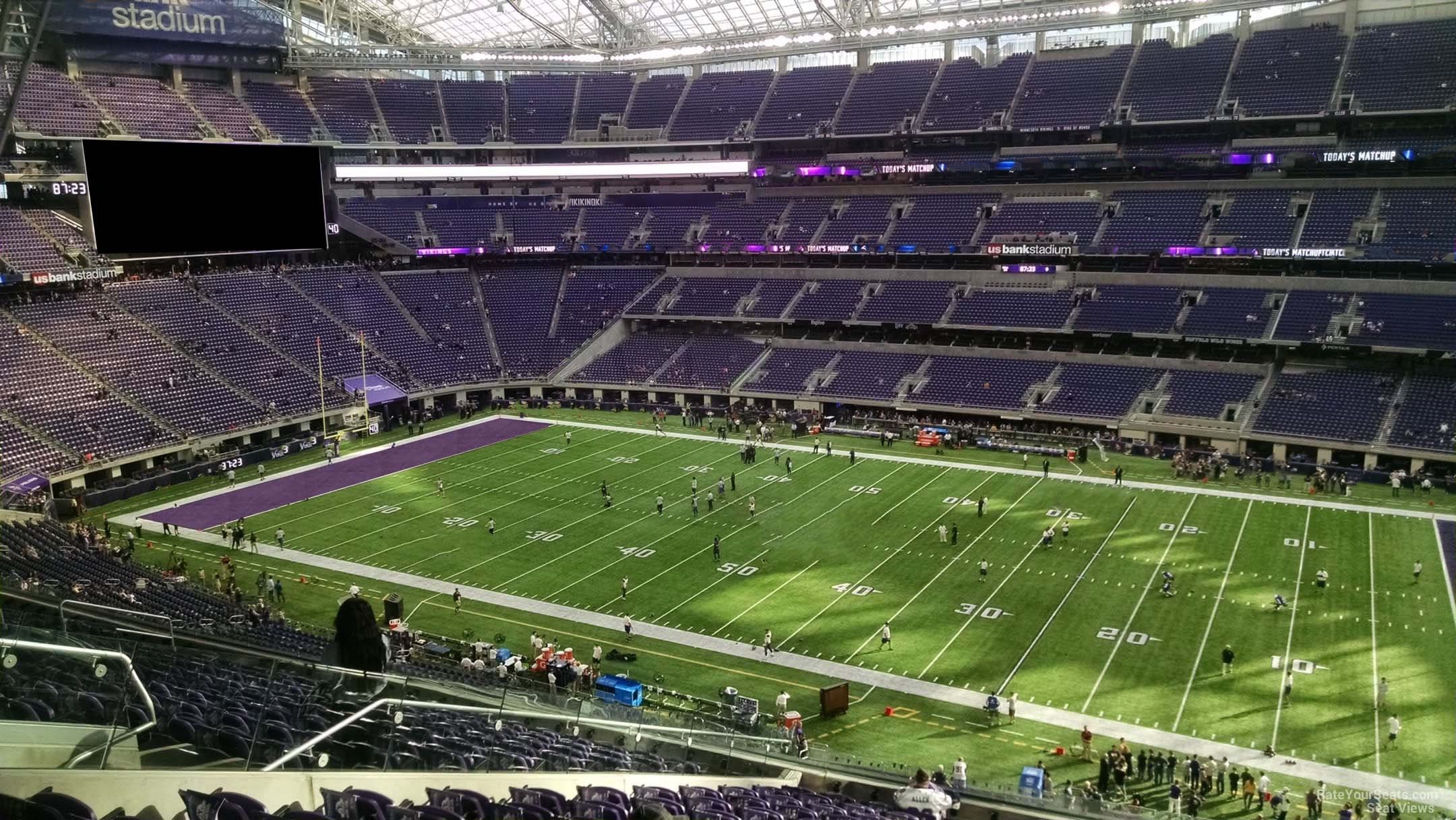 section 208, row 15 seat view  for football - u.s. bank stadium
