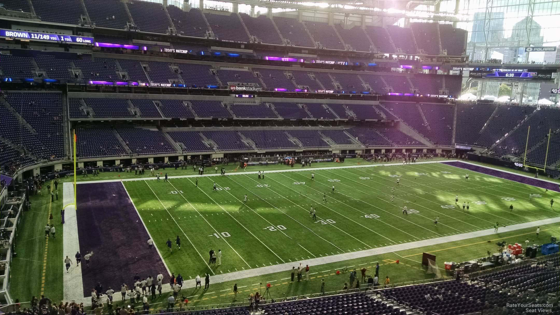 section 216, row 4 seat view  for football - u.s. bank stadium