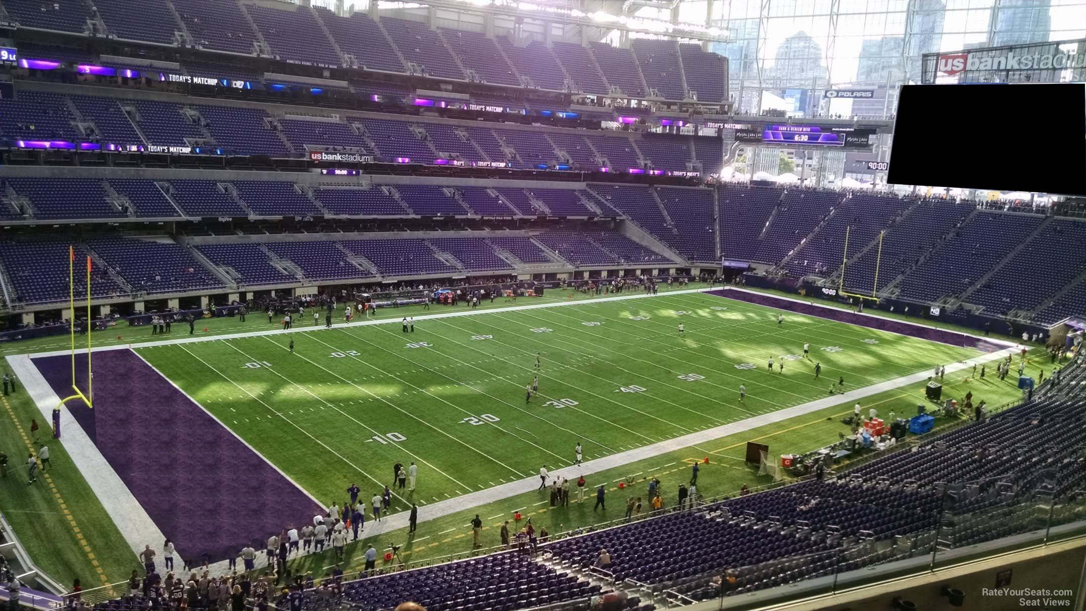 section 217, row 4 seat view  for football - u.s. bank stadium