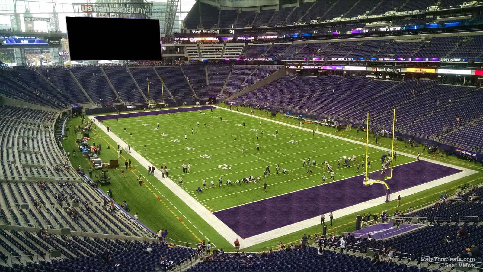 section 225, row 3 seat view for football - u.s. bank stadium