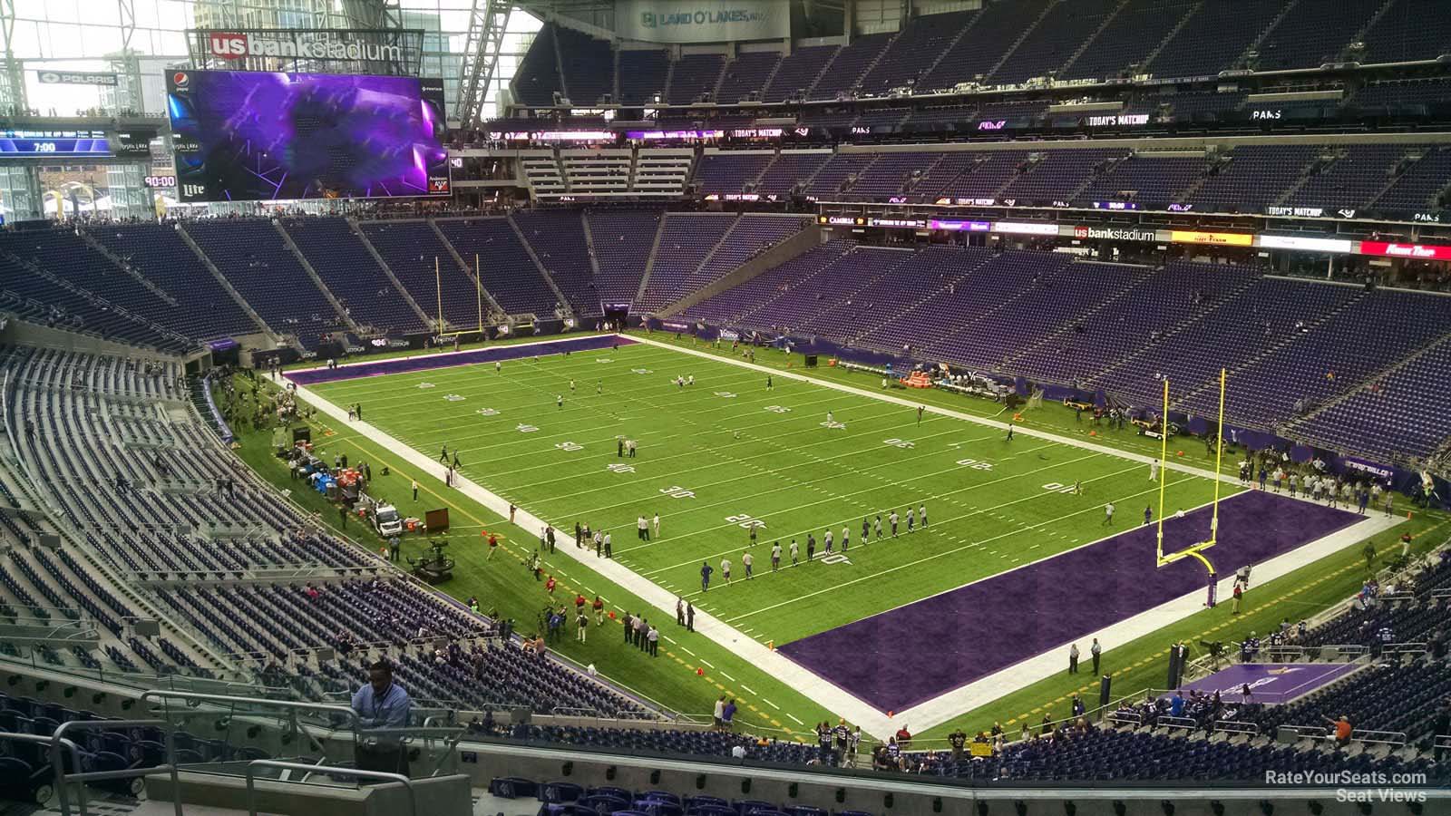 section 226, row 12 seat view  for football - u.s. bank stadium