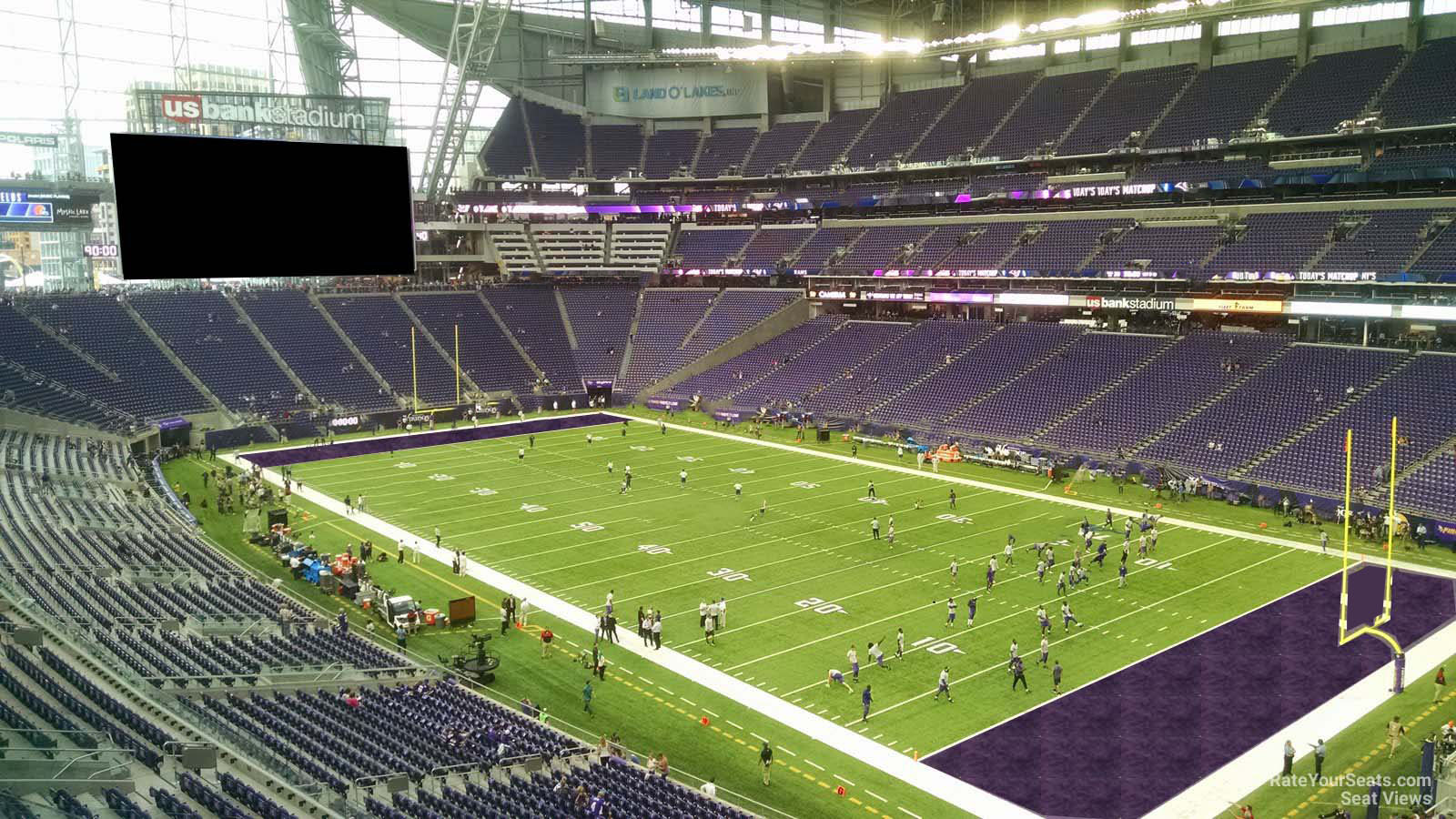 section 227, row 3 seat view  for football - u.s. bank stadium