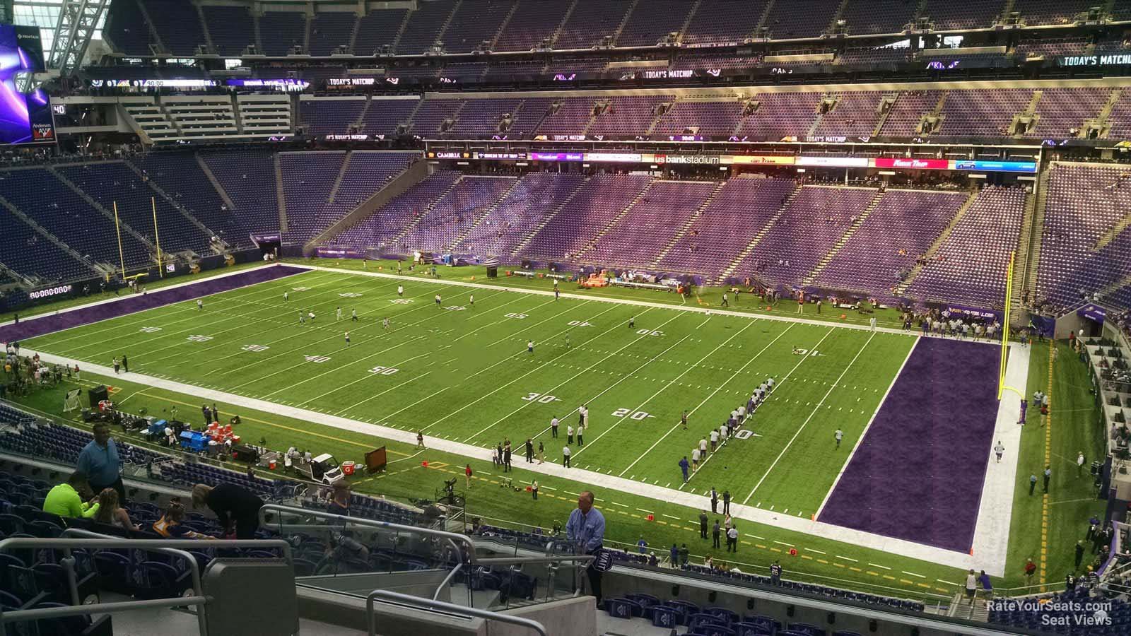 section 229, row 12 seat view  for football - u.s. bank stadium