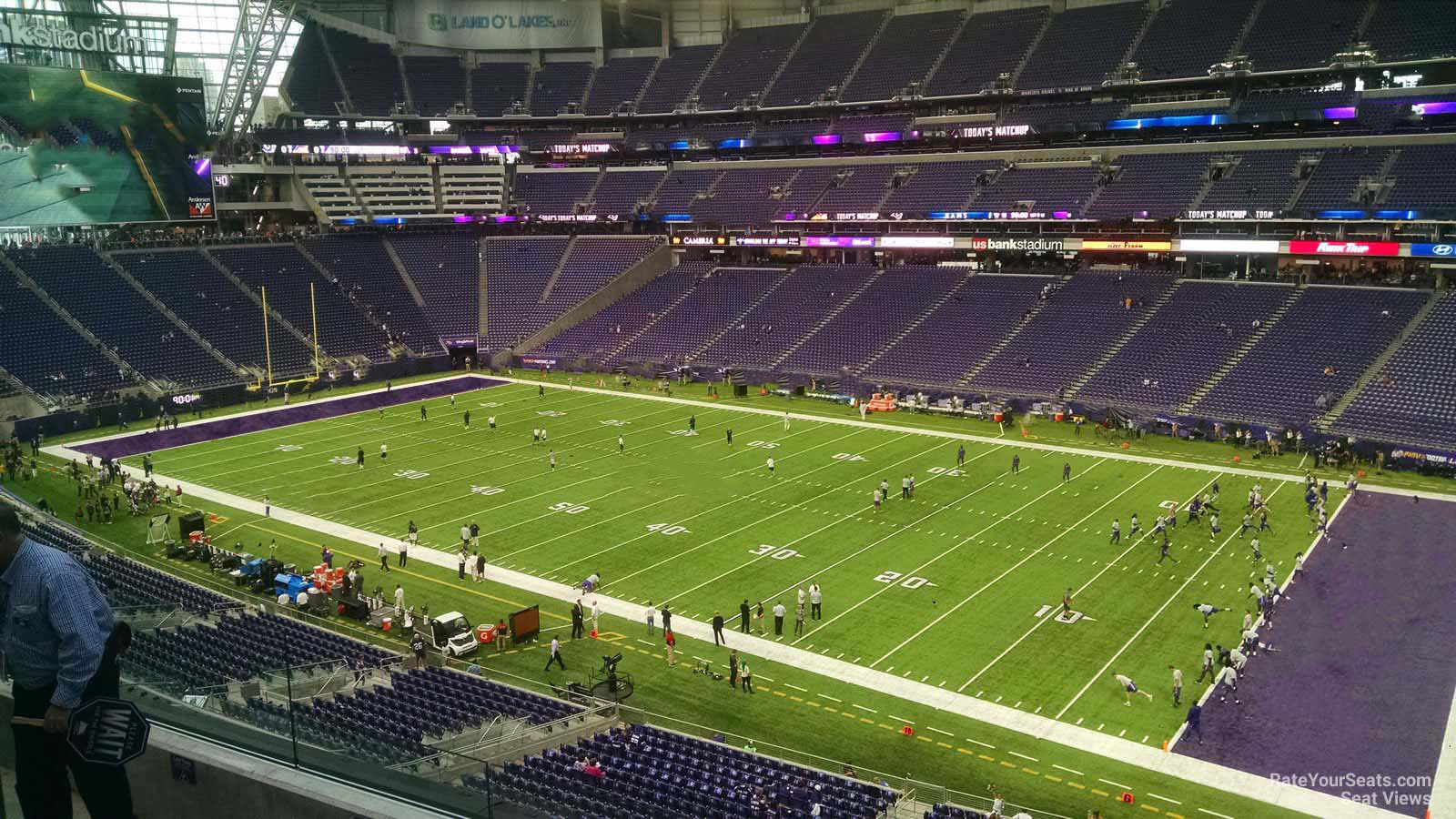 section 229, row 3 seat view  for football - u.s. bank stadium