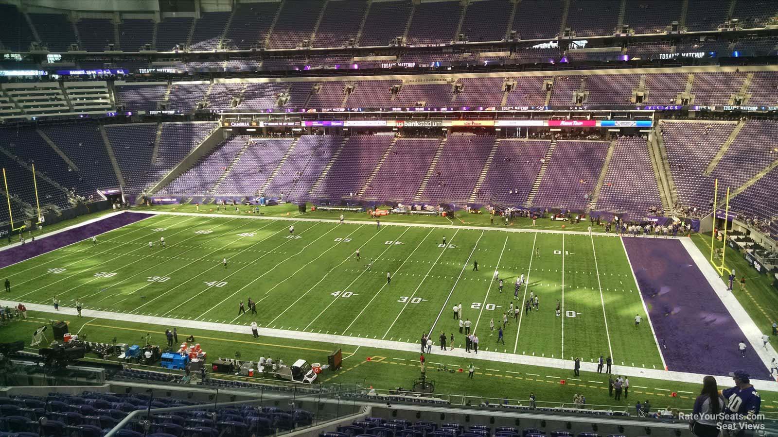 section 231, row 13 seat view  for football - u.s. bank stadium