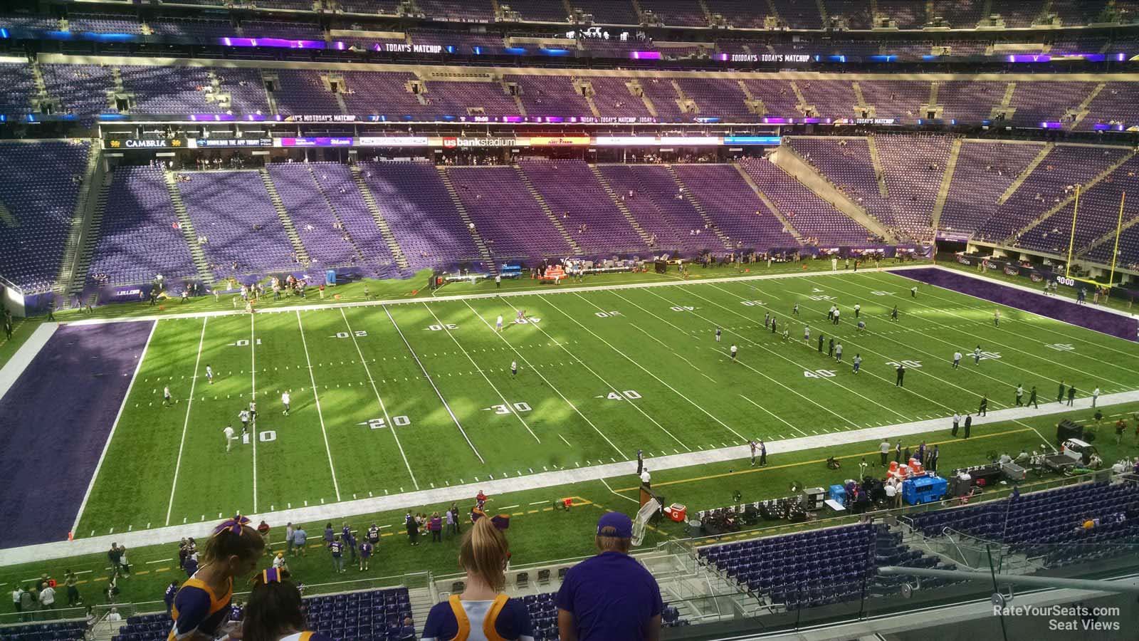 section 237, row 5 seat view  for football - u.s. bank stadium