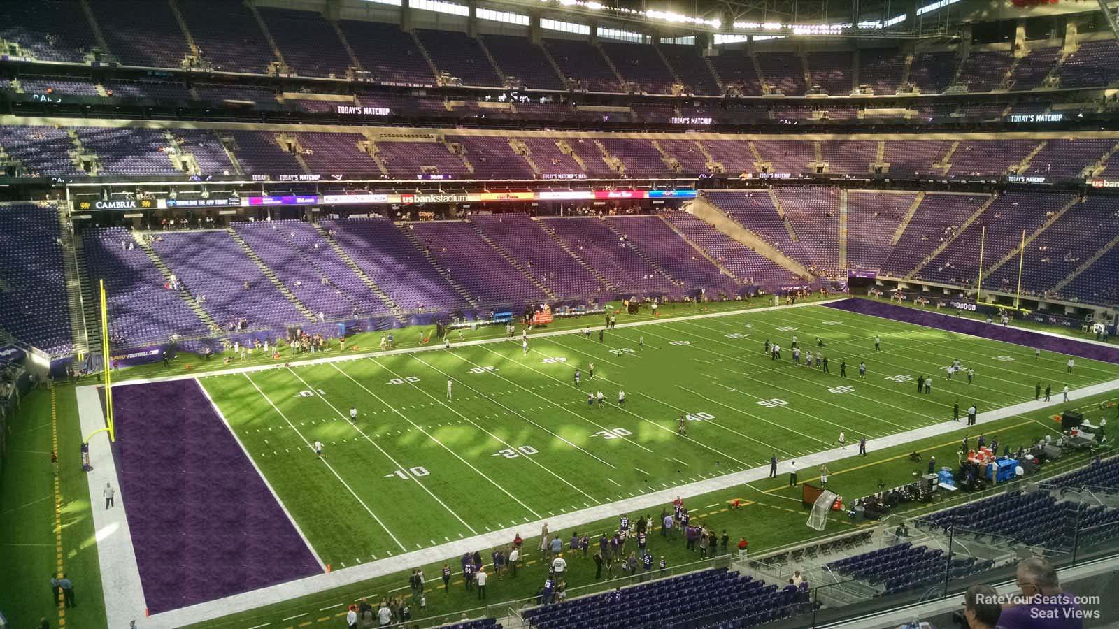 section 239, row 5 seat view  for football - u.s. bank stadium