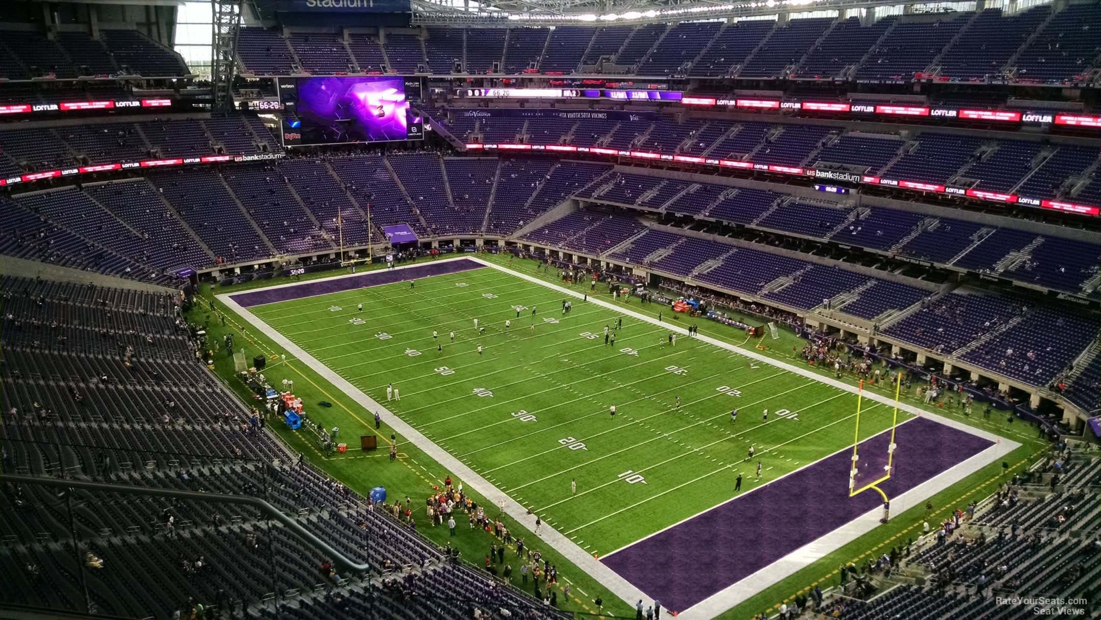 section 304, row 5 seat view  for football - u.s. bank stadium