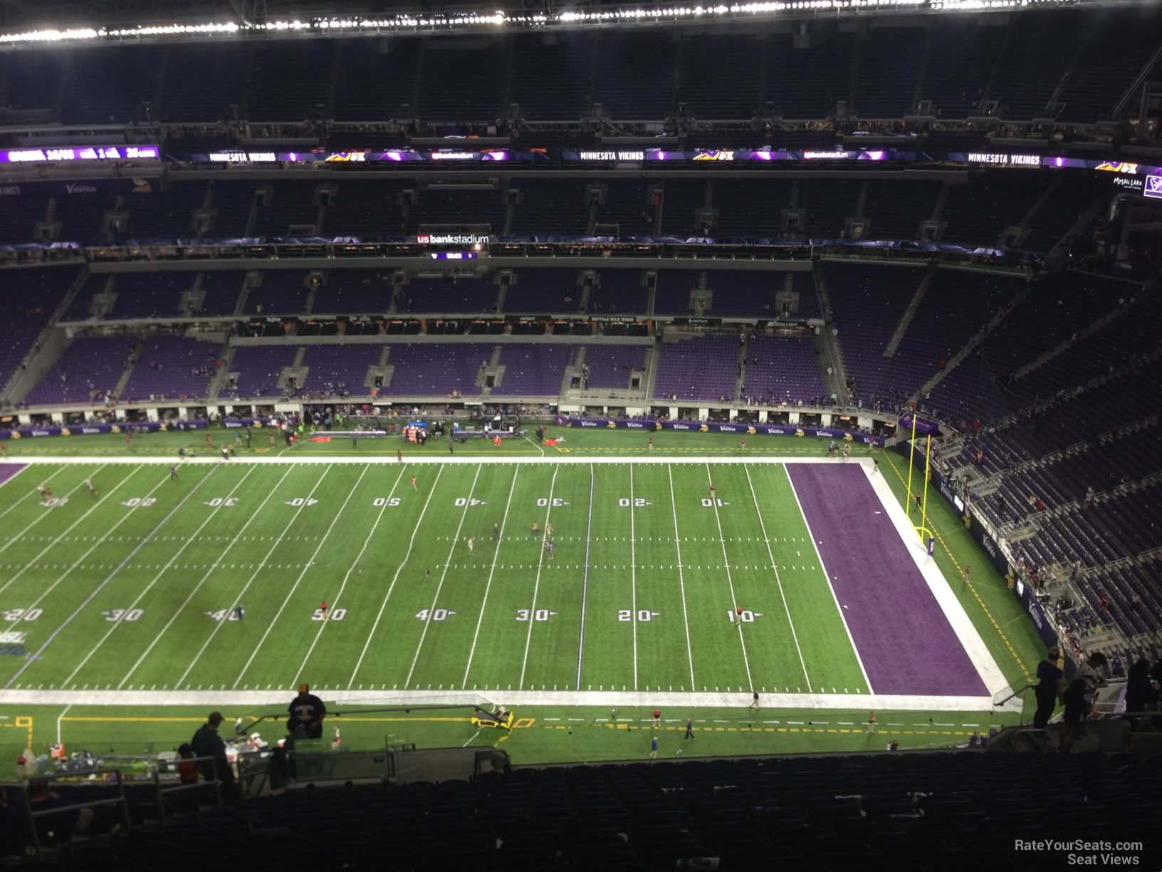 section 311, row 20 seat view  for football - u.s. bank stadium