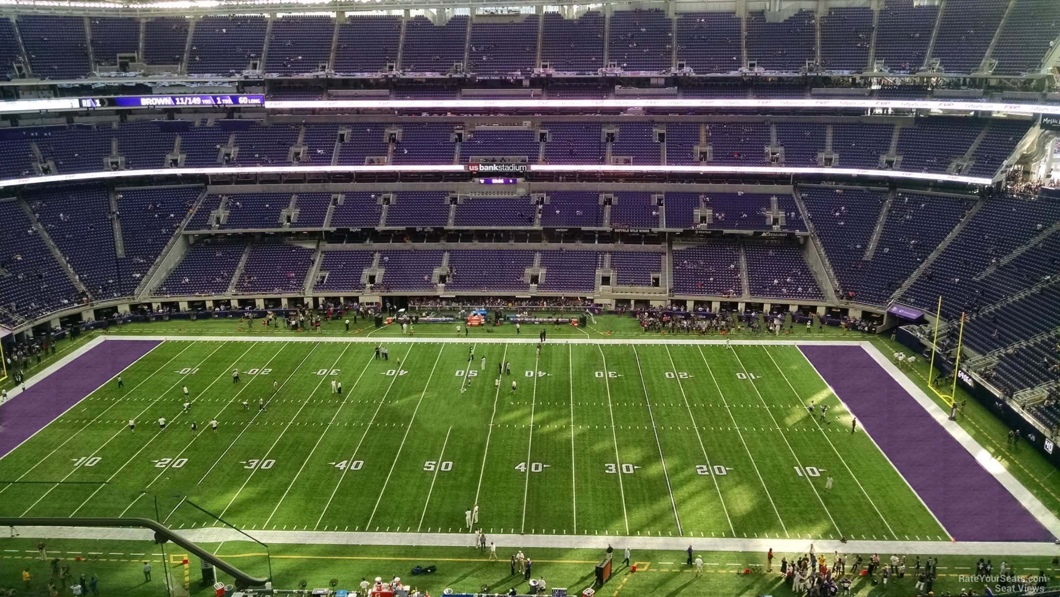 section 311, row 5 seat view  for football - u.s. bank stadium