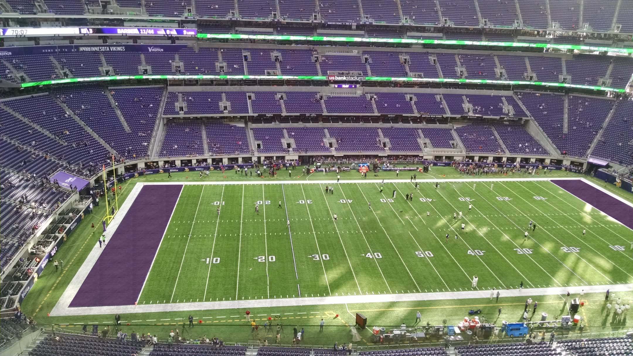 section 314, row 5 seat view  for football - u.s. bank stadium