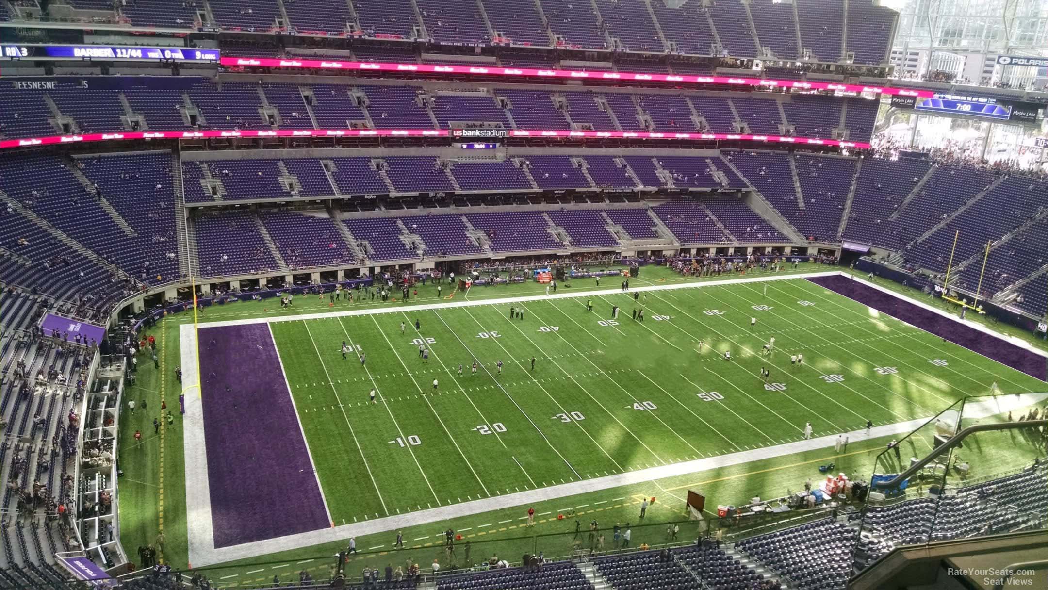 section 316, row 5 seat view  for football - u.s. bank stadium