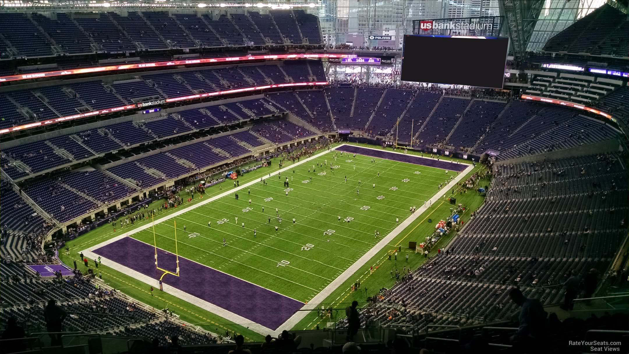 section 321, row 15 seat view  for football - u.s. bank stadium