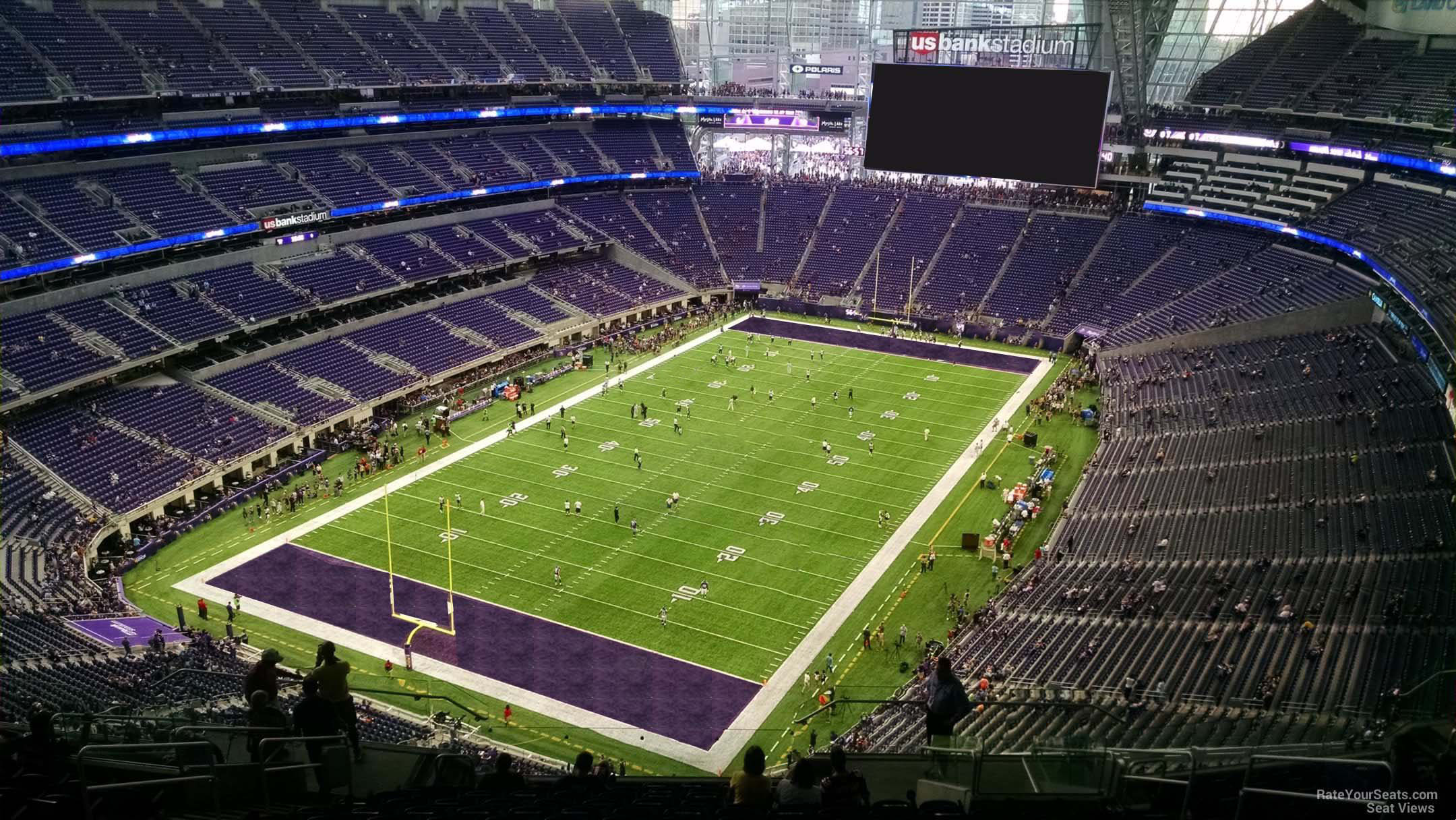 section 322, row 15 seat view  for football - u.s. bank stadium
