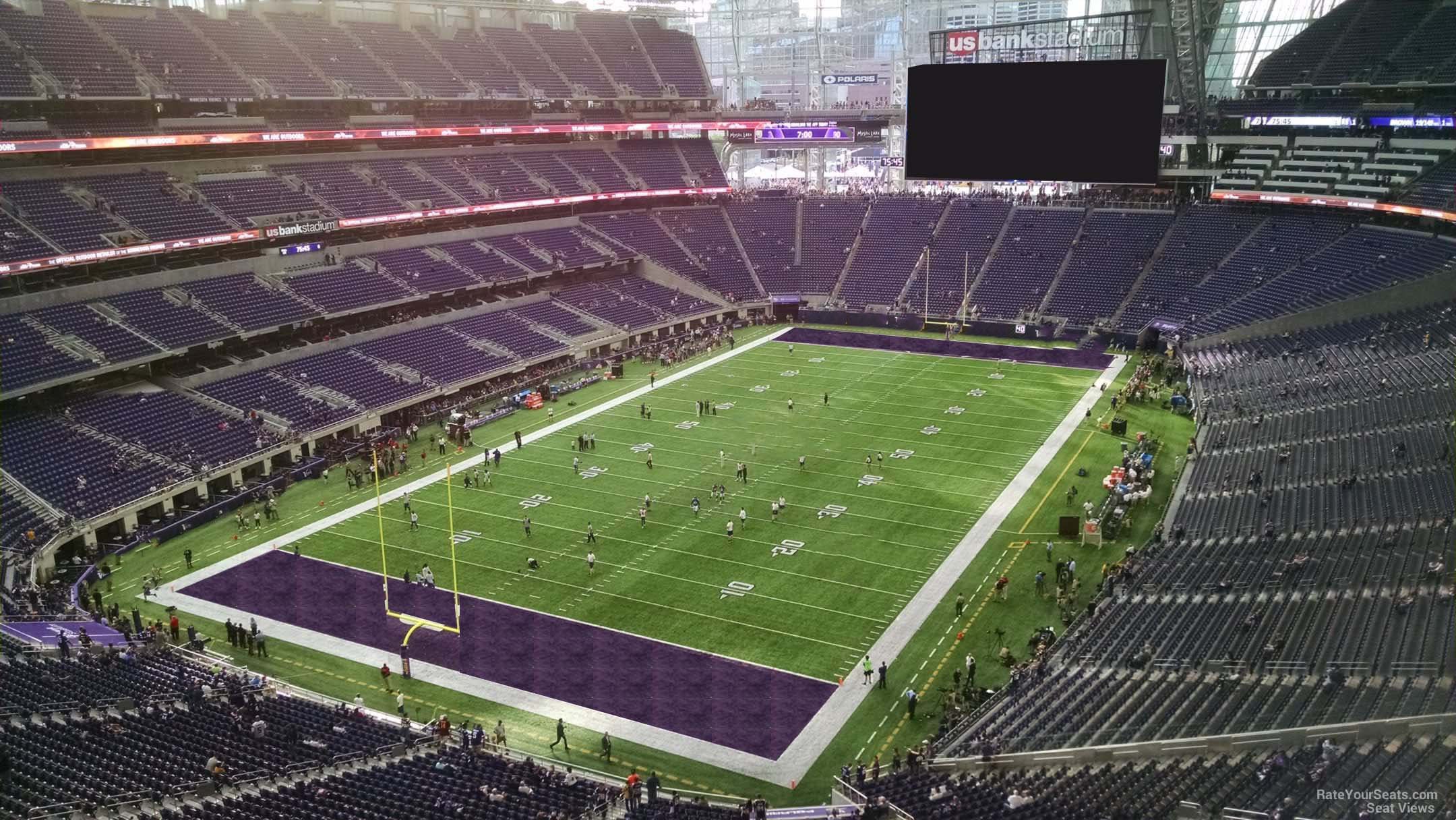 section 322, row b seat view  for football - u.s. bank stadium