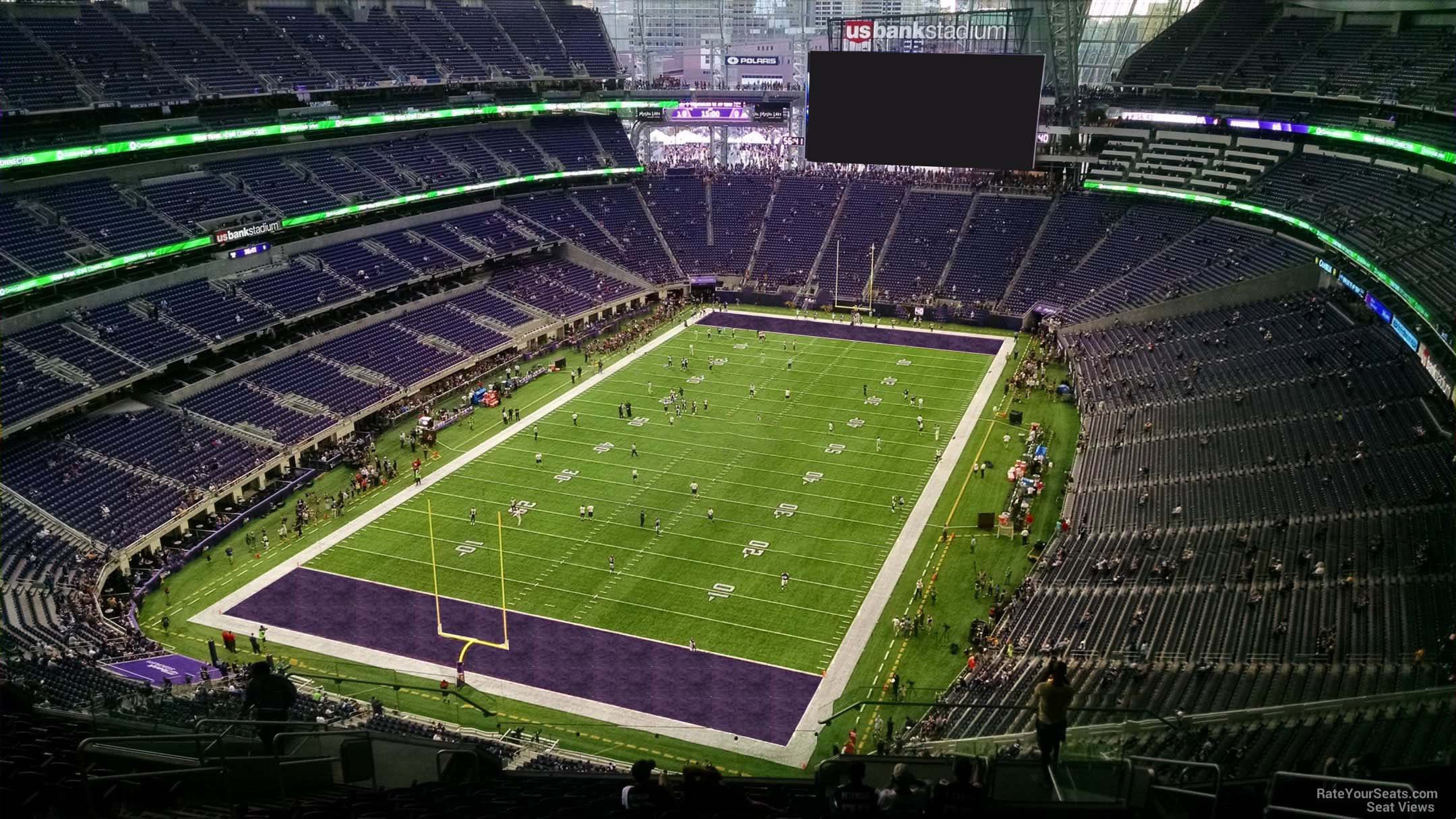 section 323, row 15 seat view  for football - u.s. bank stadium