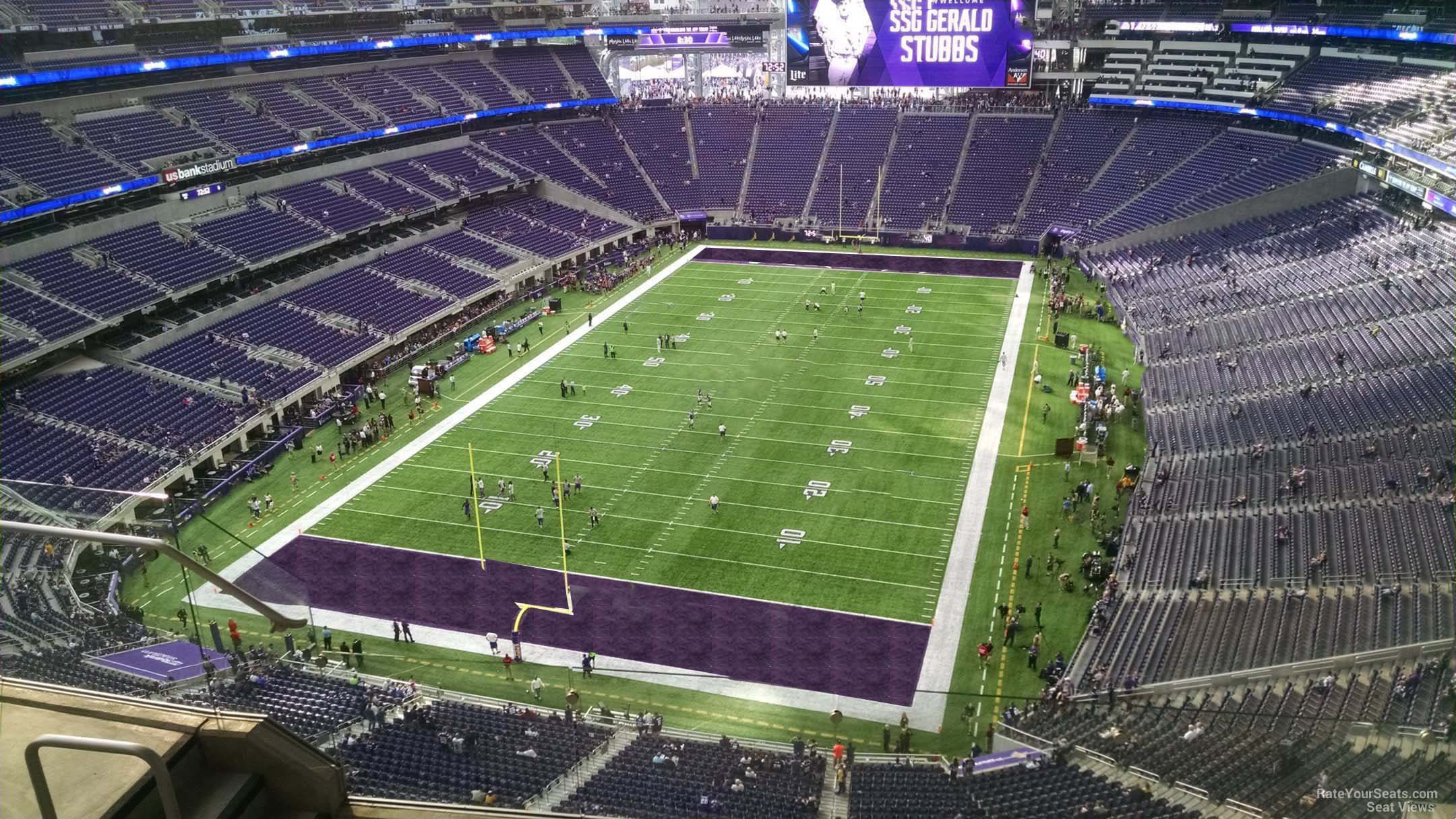 section 324, row 5 seat view for football - u.s. bank stadium