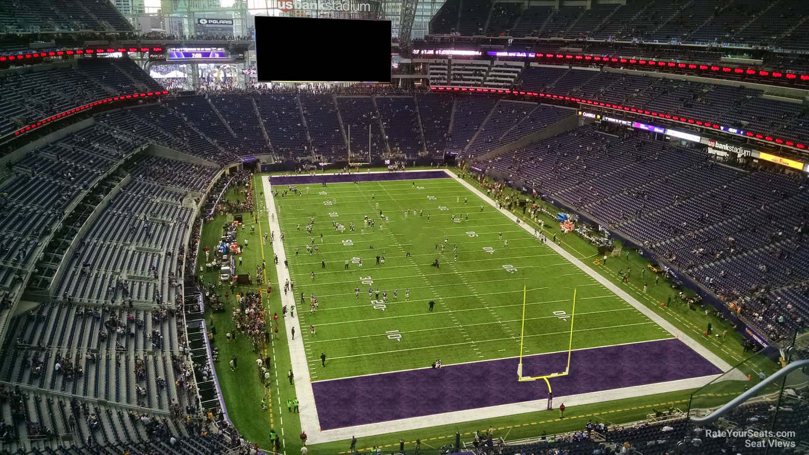 section 329, row 4 seat view  for football - u.s. bank stadium