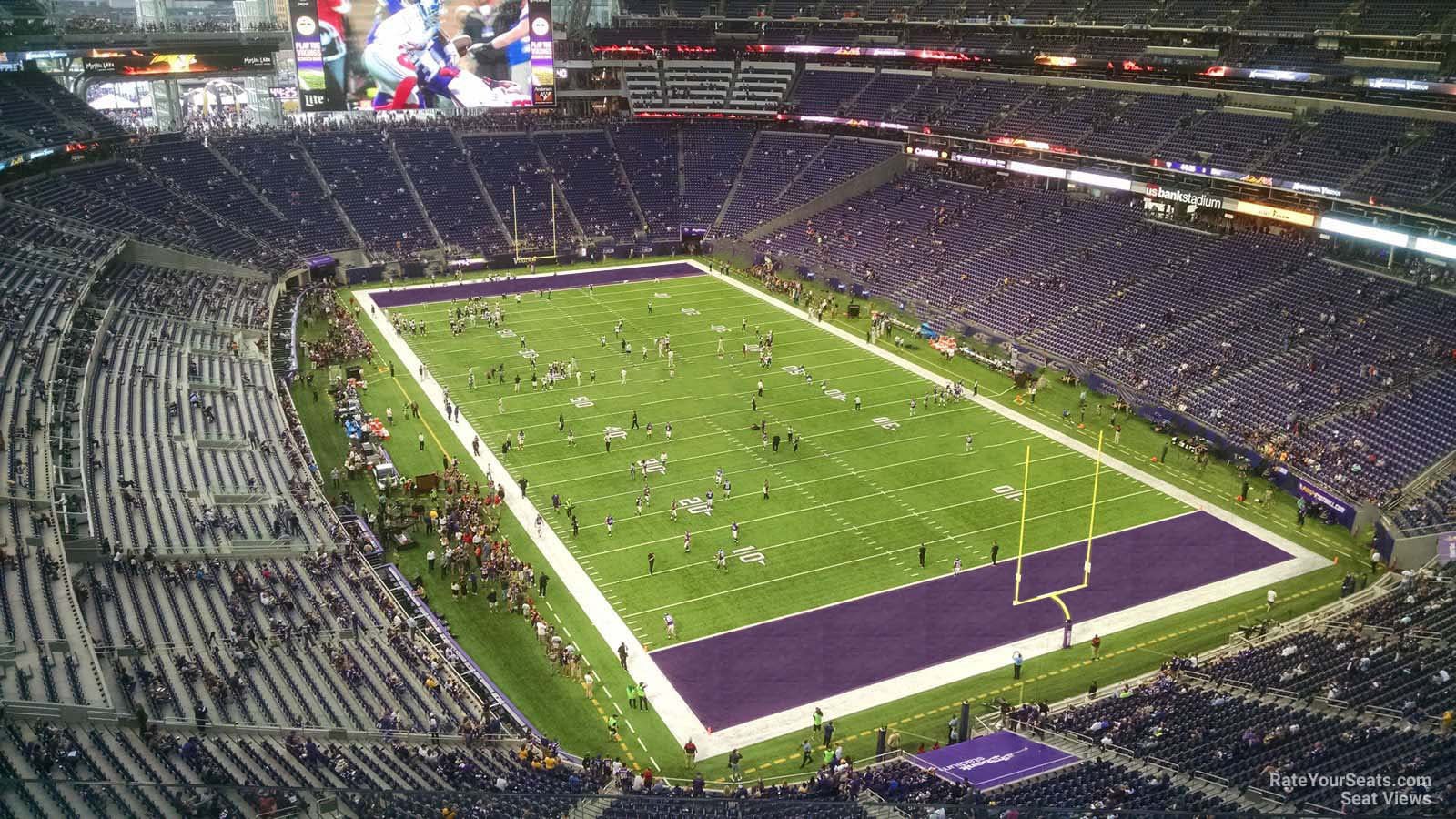 section 331, row 4 seat view  for football - u.s. bank stadium
