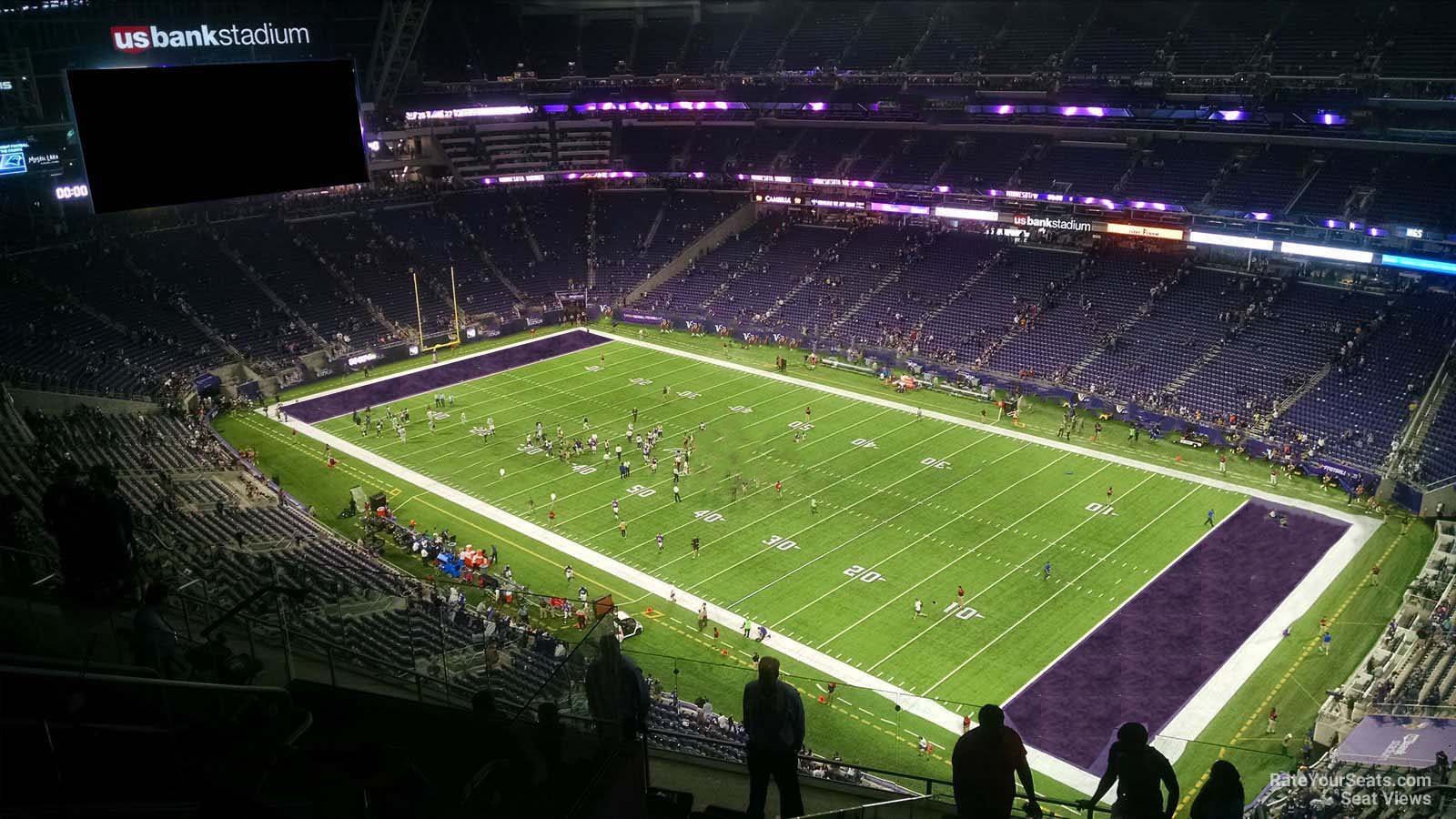 section 335, row 11 seat view  for football - u.s. bank stadium