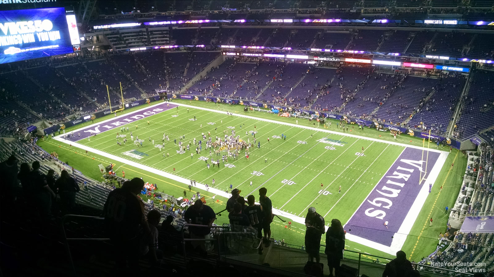 section 336, row 11 seat view  for football - u.s. bank stadium