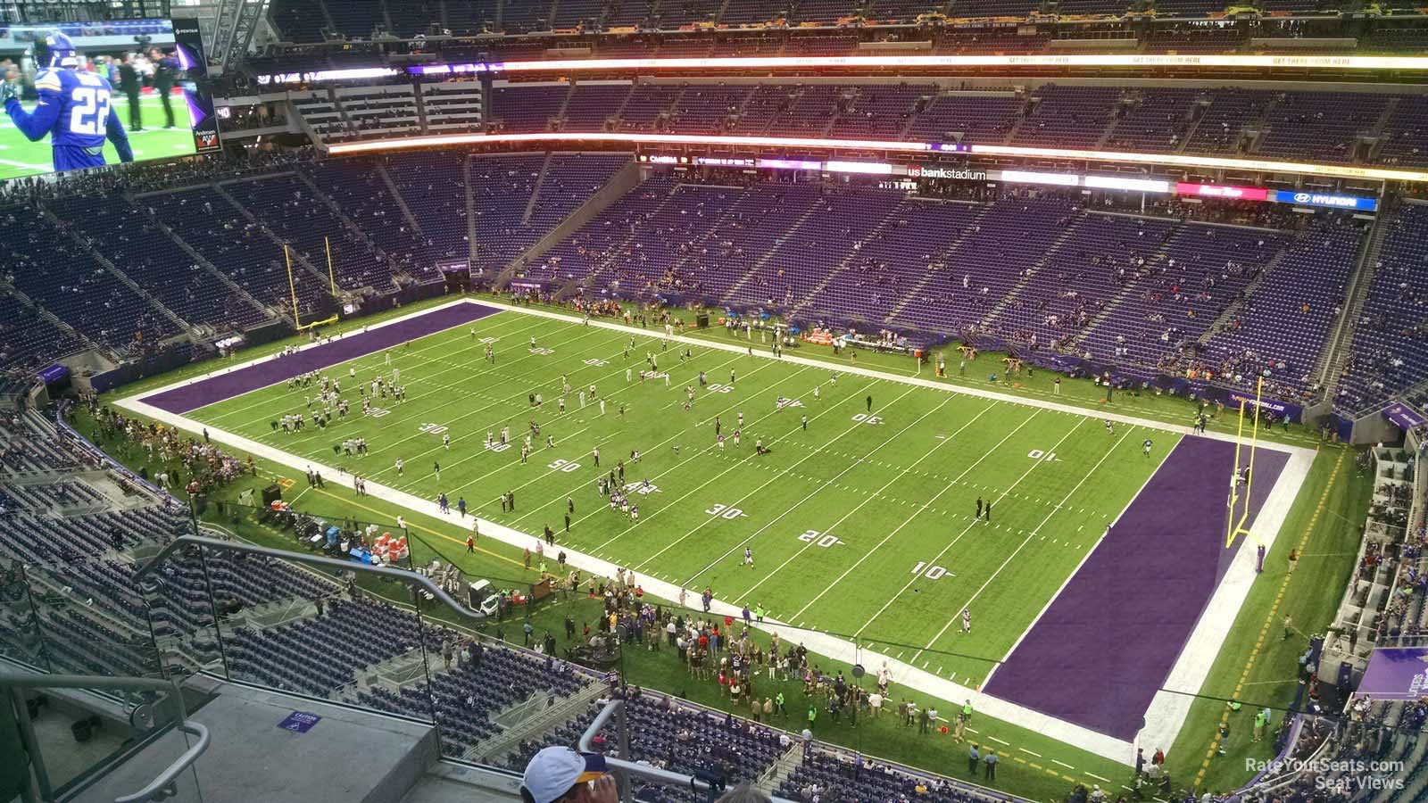 section 336, row 5 seat view  for football - u.s. bank stadium