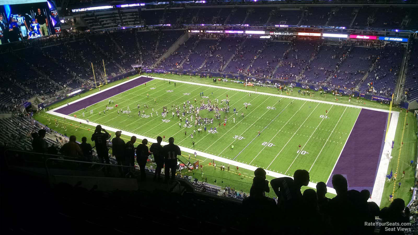 section 337, row 11 seat view for football - u.s. bank stadium