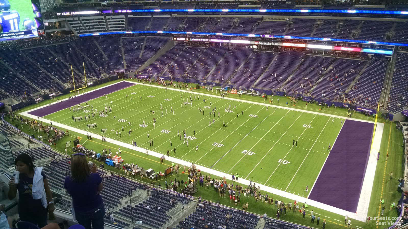 section 337, row 5 seat view for football - u.s. bank stadium