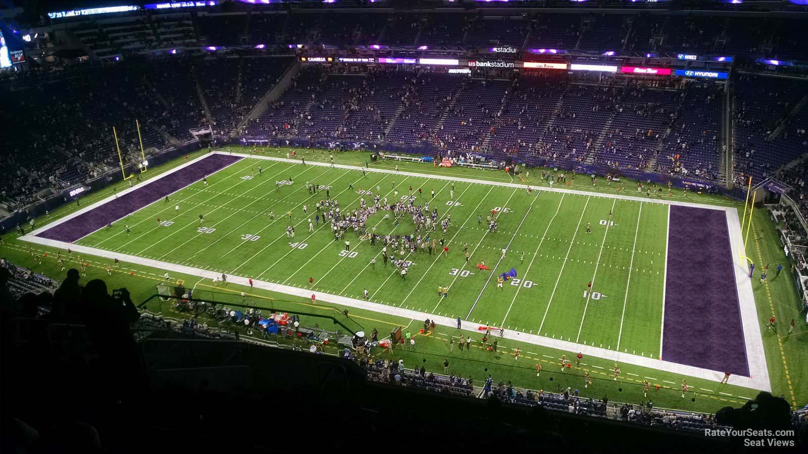 section 338, row 11 seat view  for football - u.s. bank stadium