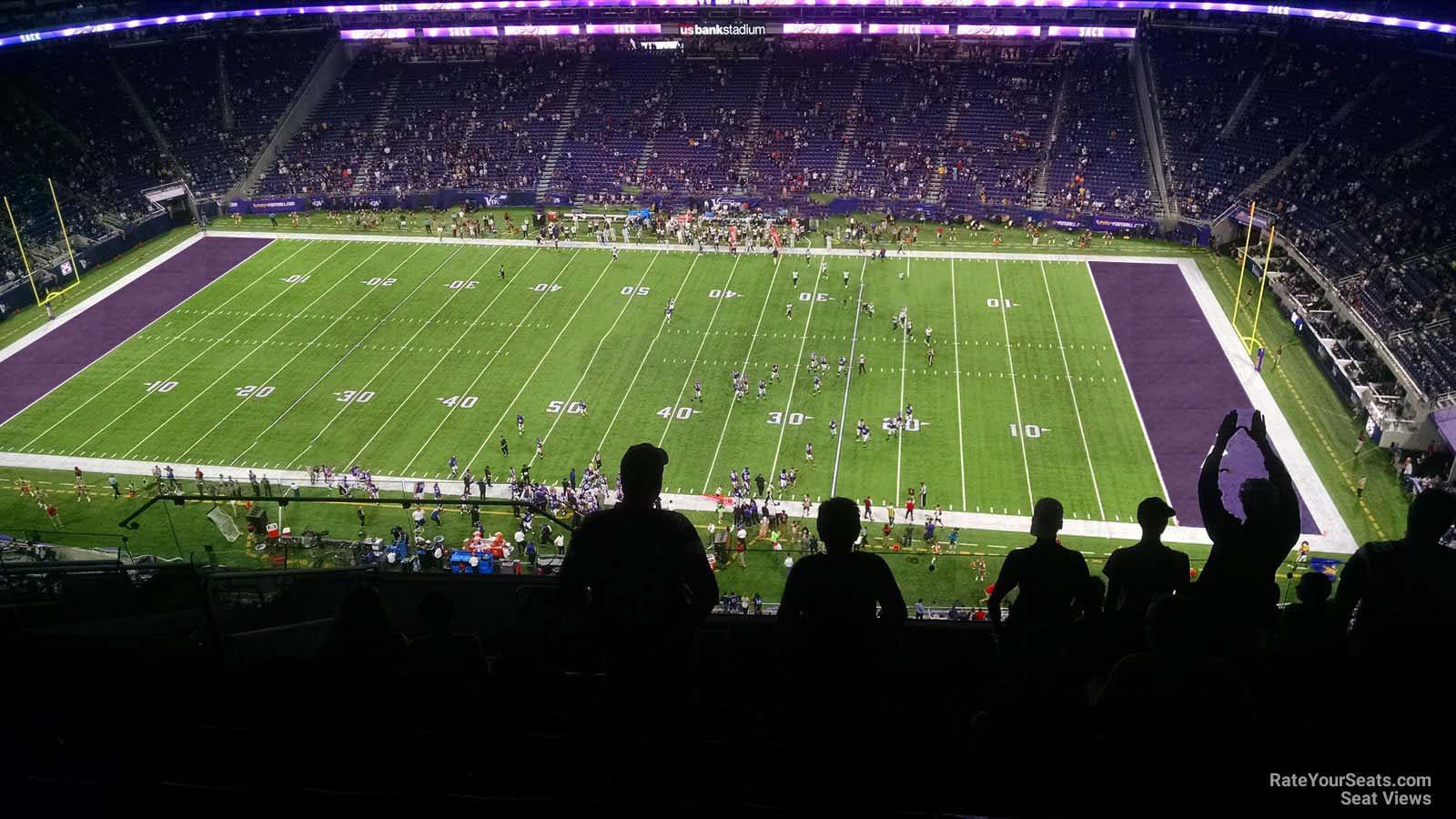 section 339, row 11 seat view  for football - u.s. bank stadium