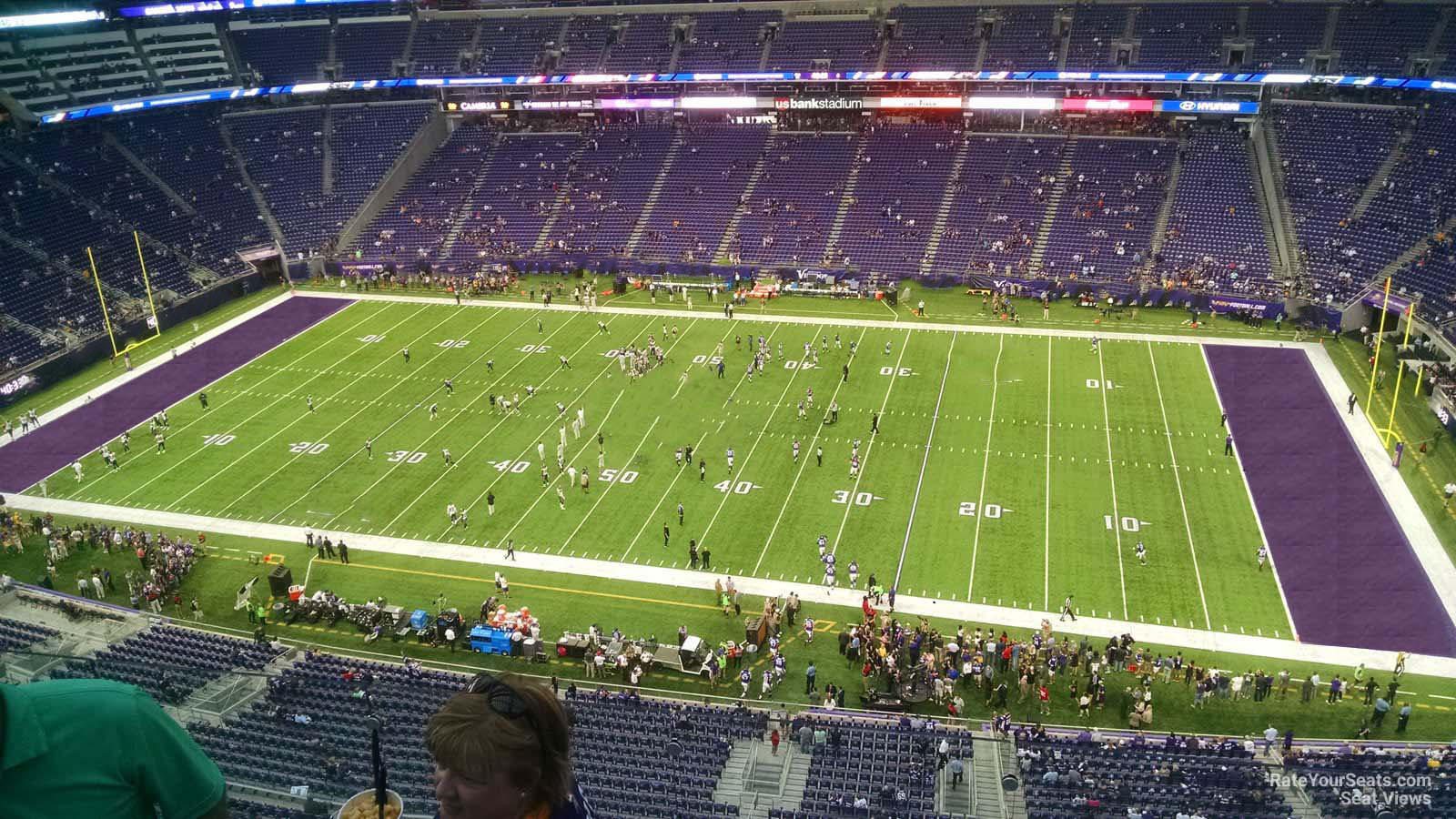 section 339, row 4 seat view  for football - u.s. bank stadium