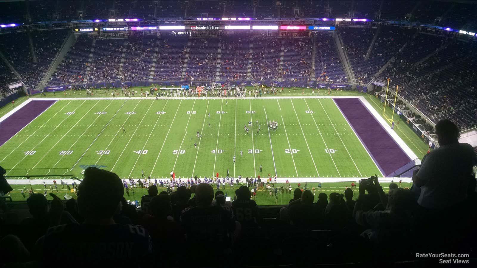 section 340, row 11 seat view  for football - u.s. bank stadium