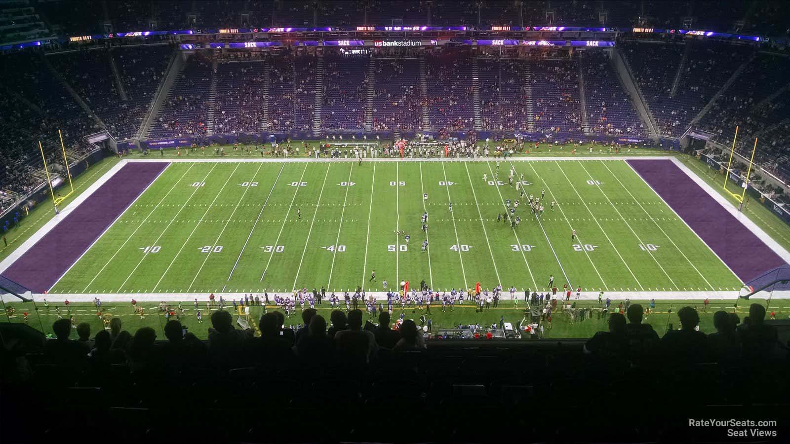 section 341, row 11 seat view  for football - u.s. bank stadium