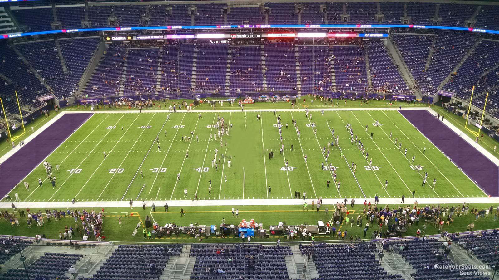 section 341, row 4 seat view  for football - u.s. bank stadium