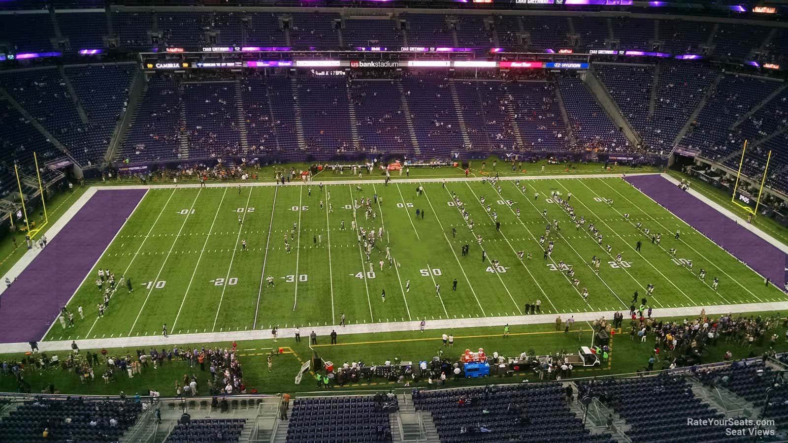 section 342, row 4 seat view  for football - u.s. bank stadium