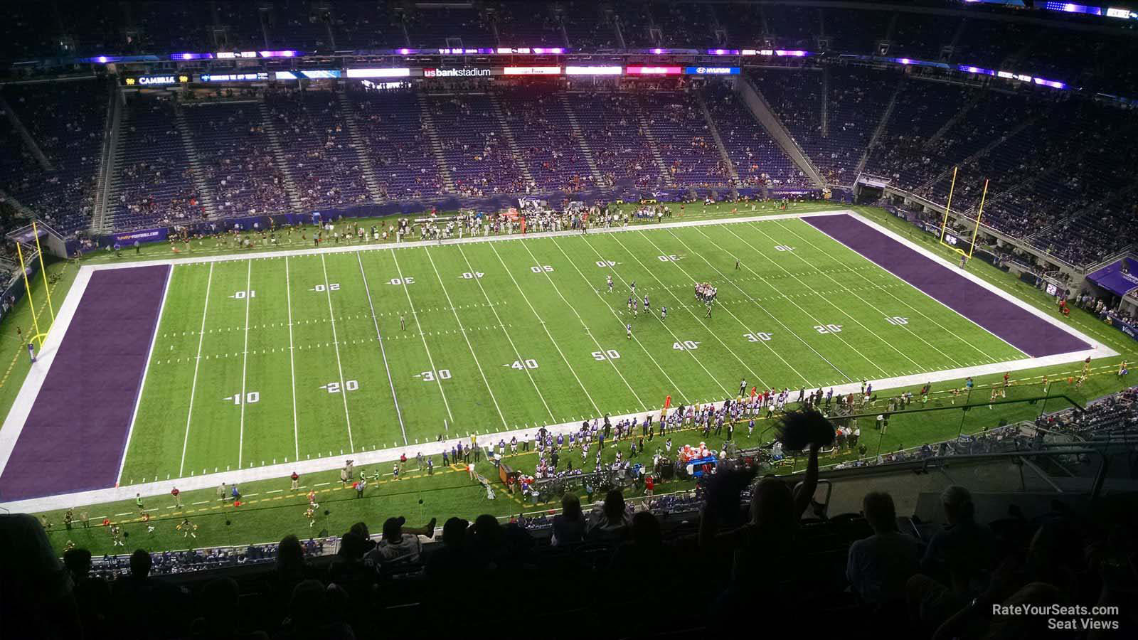 section 343, row 11 seat view  for football - u.s. bank stadium