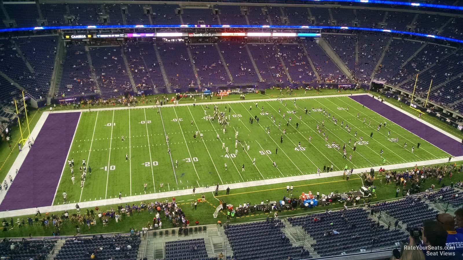 section 343, row 5 seat view  for football - u.s. bank stadium