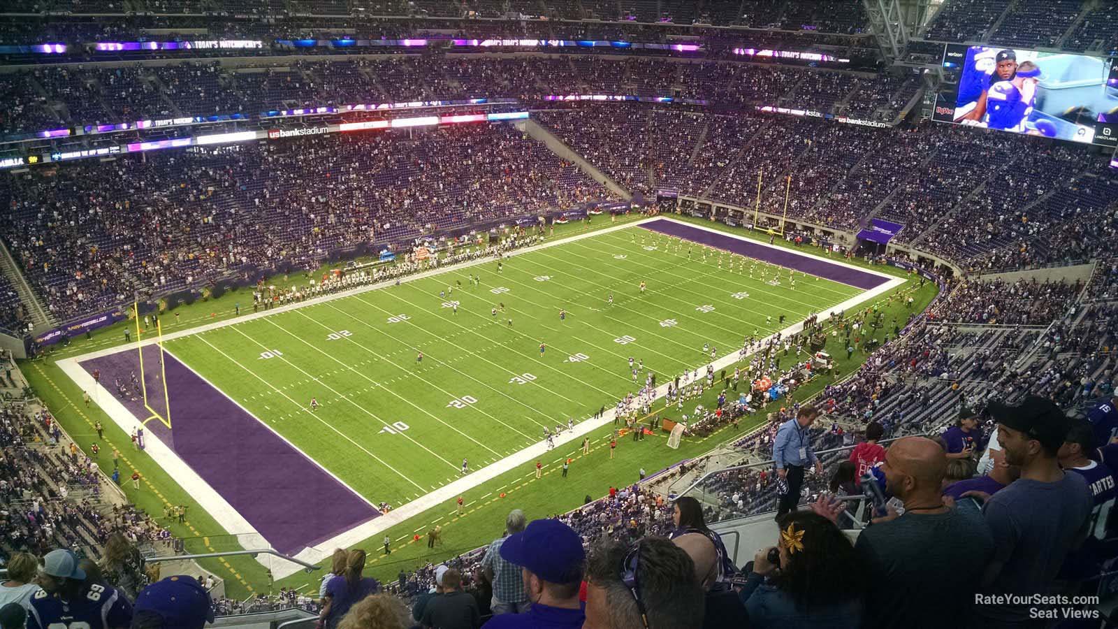 section 347, row 11 seat view  for football - u.s. bank stadium