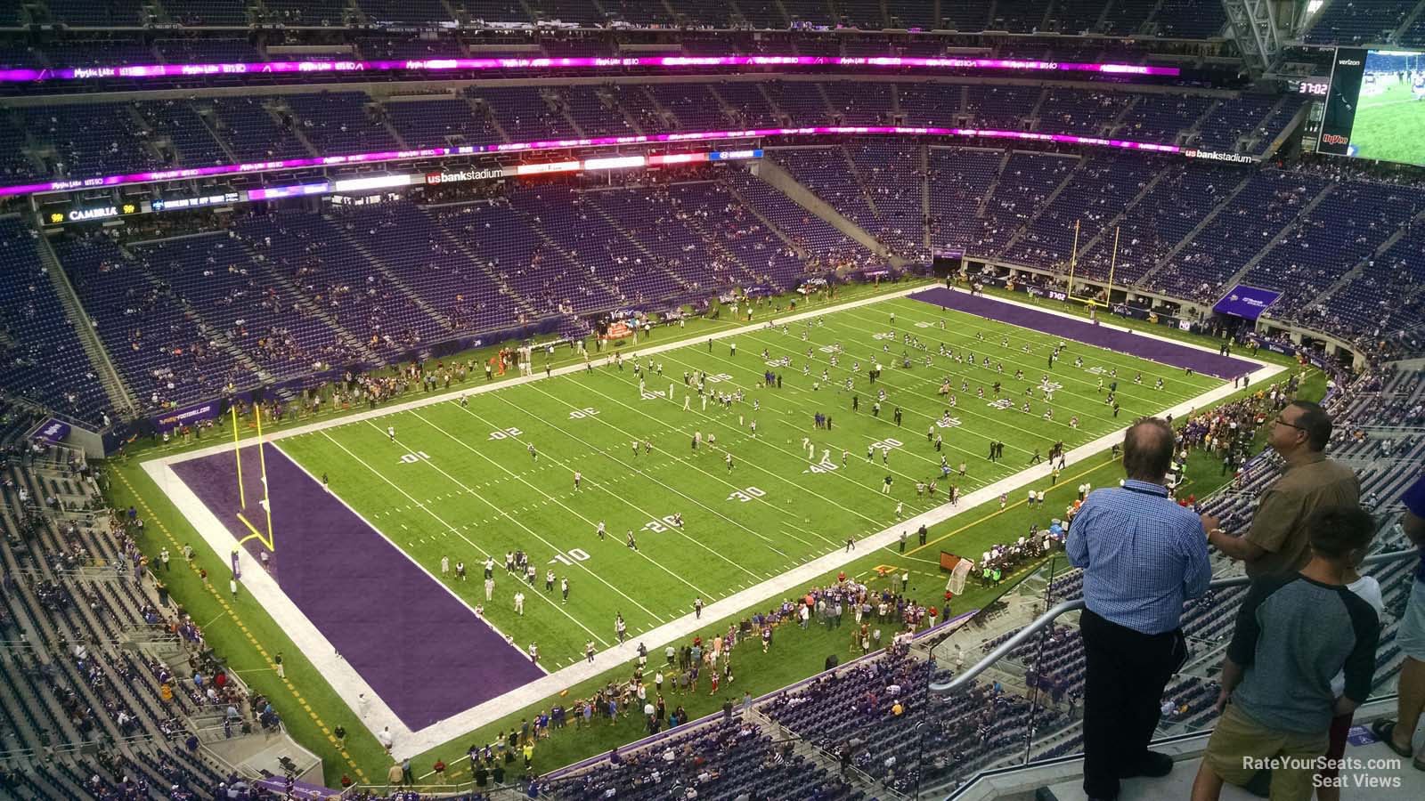 section 347, row 5 seat view  for football - u.s. bank stadium
