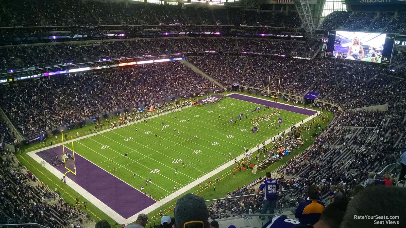 section 348, row 12 seat view  for football - u.s. bank stadium