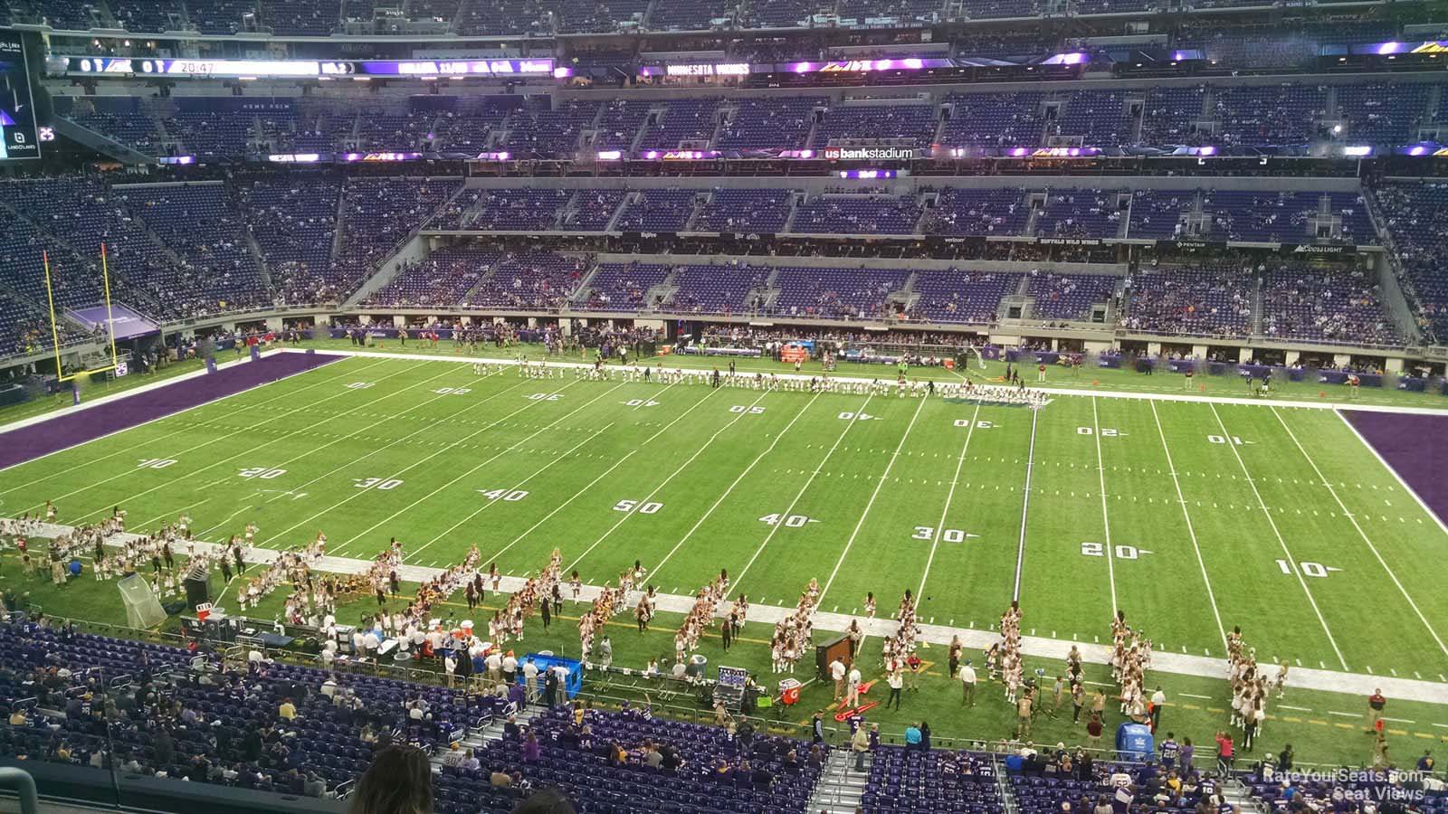 club c1, row 4 seat view  for football - u.s. bank stadium