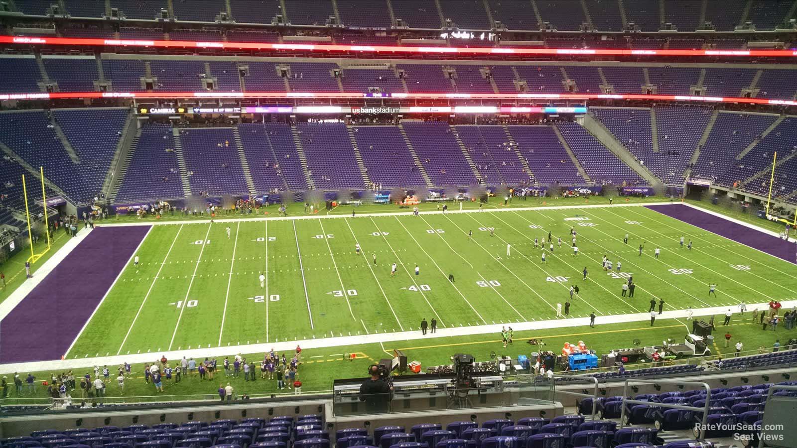 club c10, row 13 seat view  for football - u.s. bank stadium