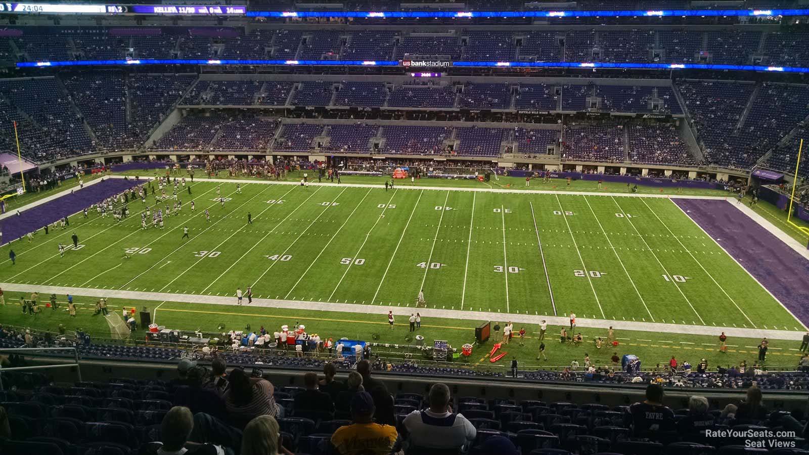 club c2, row 12 seat view  for football - u.s. bank stadium