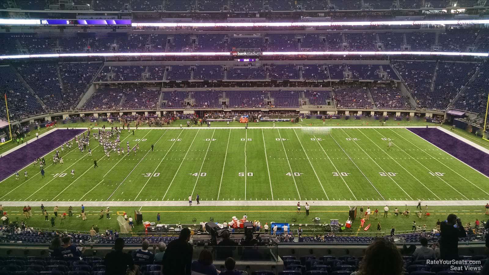 club c3, row 12 seat view  for football - u.s. bank stadium